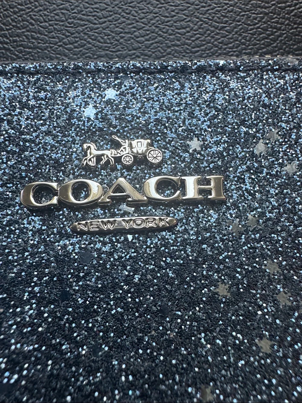 Coach Star Glitter Corner Zip Wristlet